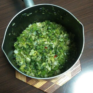 にんにく醤油の青菜佃煮